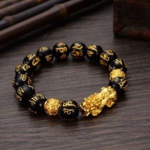 Mens / Women’s Good Luck Feng Shui Obsidian Bracel